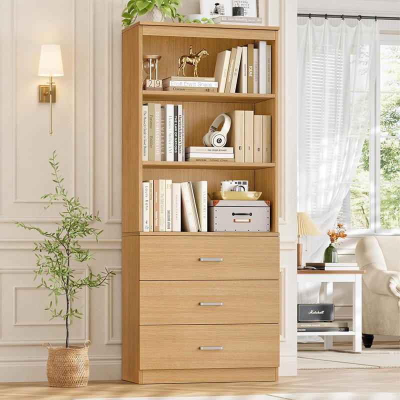 Bibliothèque en bois à 3 niveaux