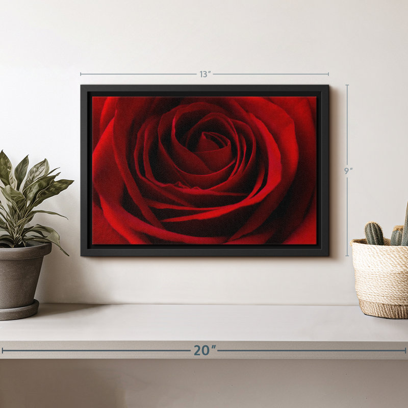 «Love», art mural rose rouge «Valentine», H 9 po x l 13 po