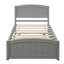 Lit plateforme gris avec lit gigogne gris pour une construction sereine et confortable-1583190202