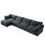 Canapé modulaire modulaire en L avec tiroirs de rangement cachés et repose-pieds rabattable-381111923