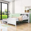 Lit plateforme en bois Meydan avec 3 tiroirs et lit gigogne simple USB-1351595593-1351595596