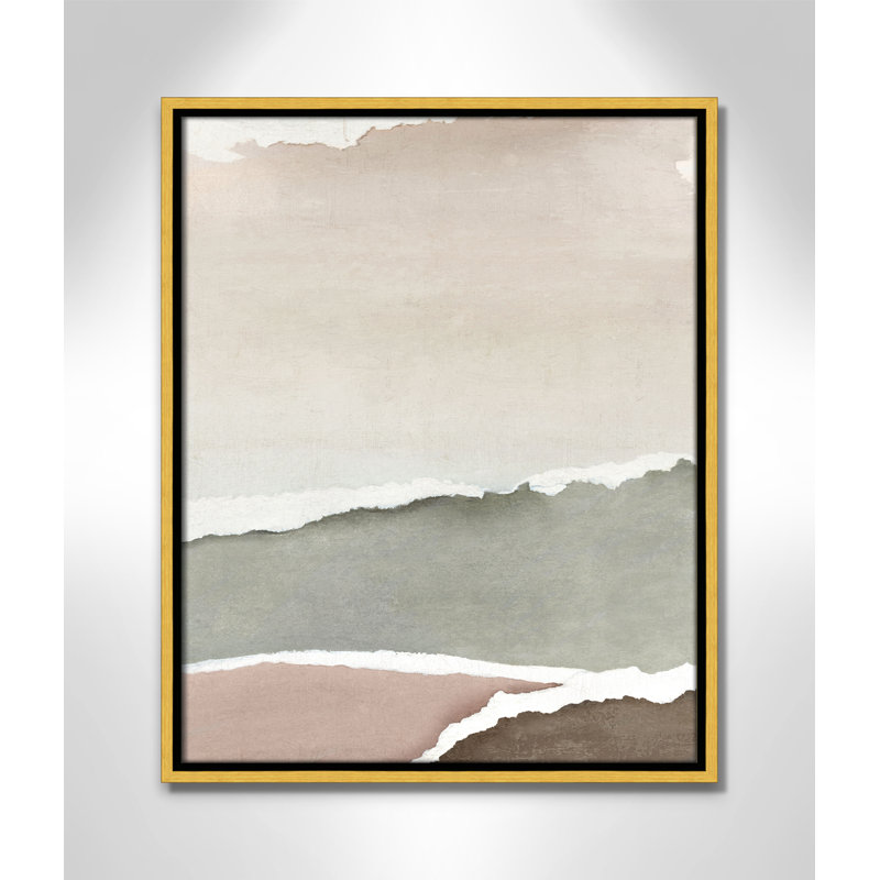 «Torn Whispers II» par Emma Peal, H 21,5 po x l 17,5 po, Flotteur doré