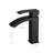 Single Handle Waterfall Faucet For Bathroom - Matte Black, Rectangular Spout, Stainless Steel, Easy Installation Black Tap Control, , Made Of Steel