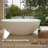 65" Freestanding Solid Surface Bathtub, Luxury Handcrafted Stone Resin Freestanding Soaking Bathtub With Overflow And Pop-Up Drain-120297238