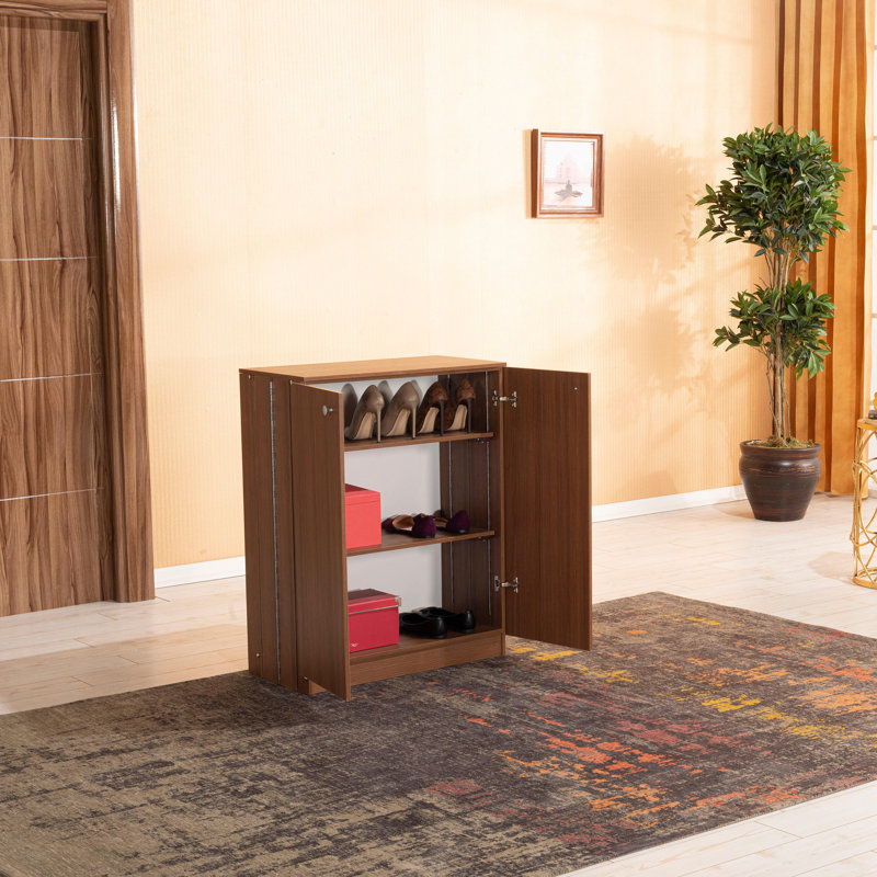 3 Tier Shoe Storage, Walnut