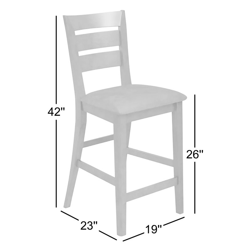 Zahra Upholstered Faux Leather Counter Stool, Brown