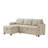 Upholstered Pull Out Sectional Sofa With Storage Chaise, Convertible Corner Couch-992322397