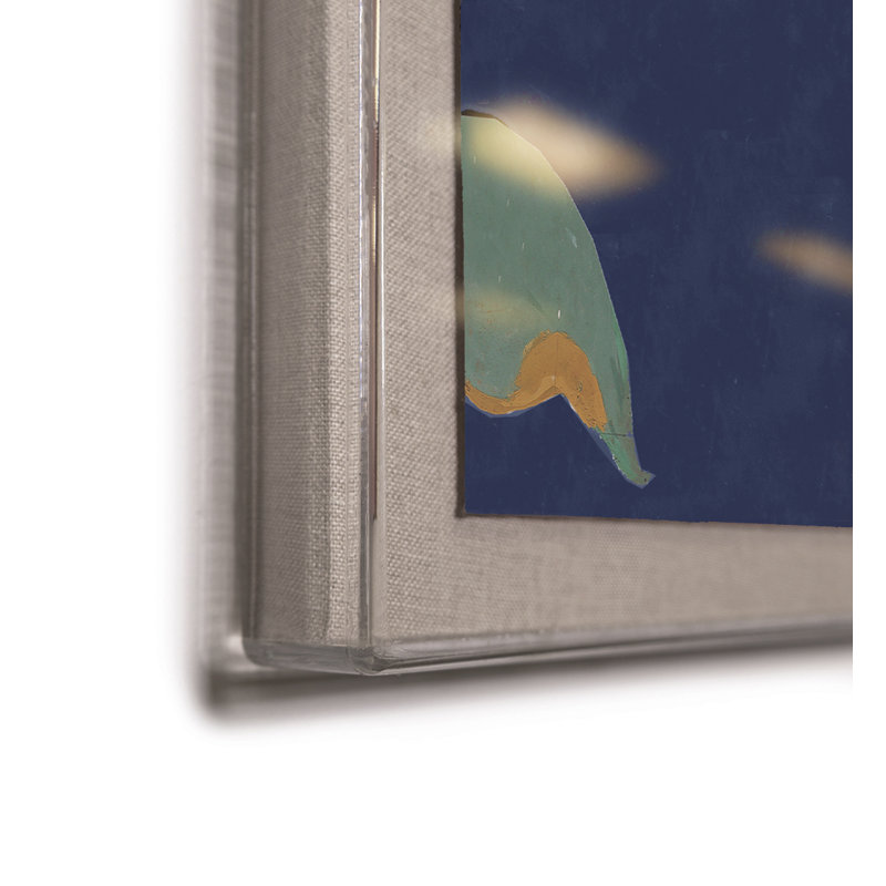 Midnight Blue Magnolias Print by Paule Marrot, Acrylic Box, 44" H x 56" W x 1.25" D