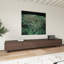 78.74 Mid Century Modern TV Stands, Dark Brown Solid Wood Media Consoler