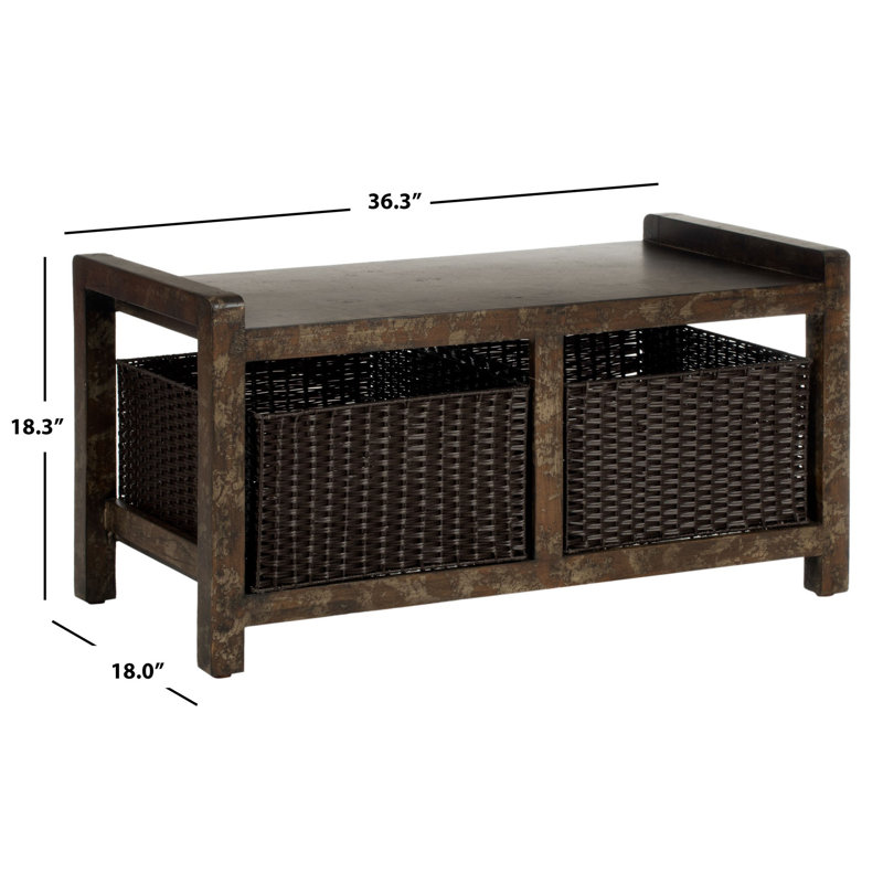 Banc de rangement en bois arnold