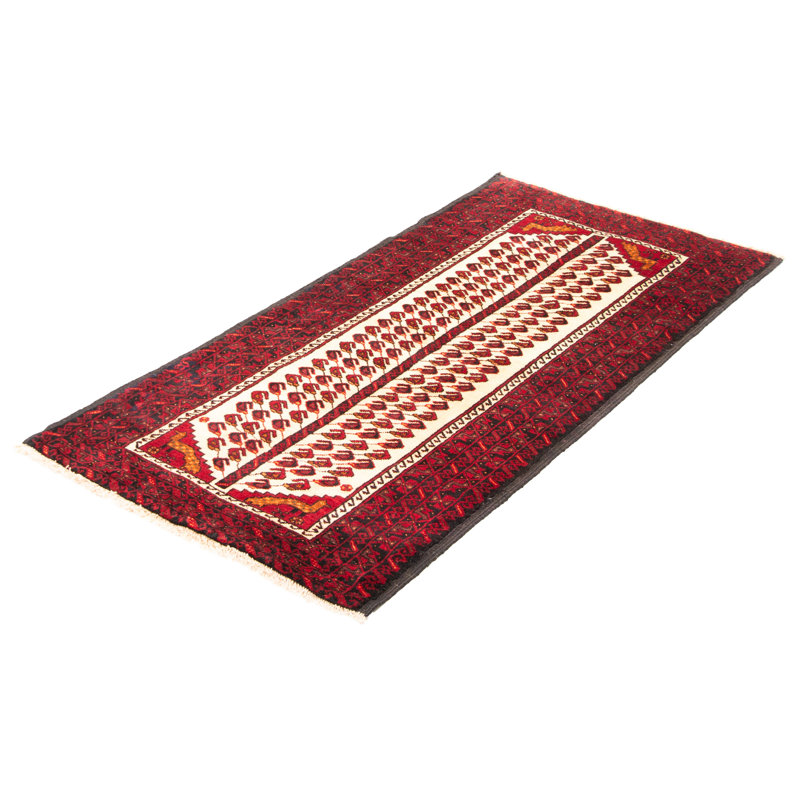 One-of-a-Kind 3'3" X 6'3" New Age Wool Area Rug in Cream
