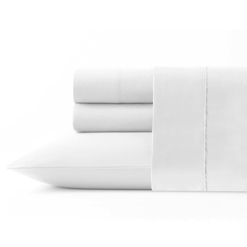 Pointehaven 200TC Percale 100% Cotton Deep Pocket Sheet Set, White, Twin XL Sheet Set 