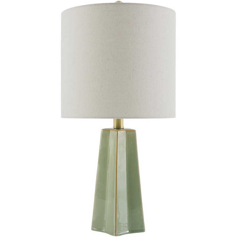 Lampe de table Magalie, Vert, Crème, crème