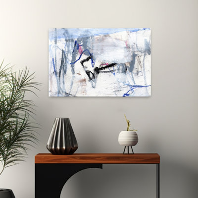 «White Abstract Expression», impression d'art contemporain contemporain audacieux et abstrait