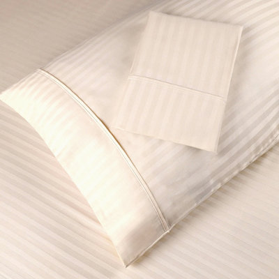 Luxury Ivory Pillowcase Set - Soft Cotton Pillow Covers for Standard Size Pillows - Pack of 2 Pillowcases for Bedroom Decor and Comfort