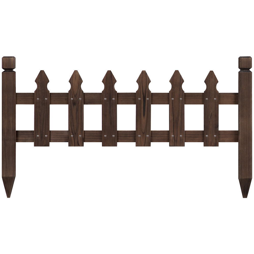 21.7'' H x 35.5'' W Garden Picket Fence Fencing Border (Set of 5) Yaheetech 