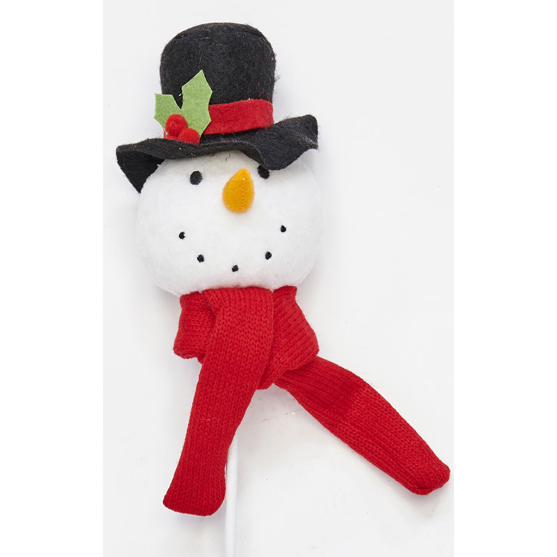 16.5" Snowman with Black Hat Stem
