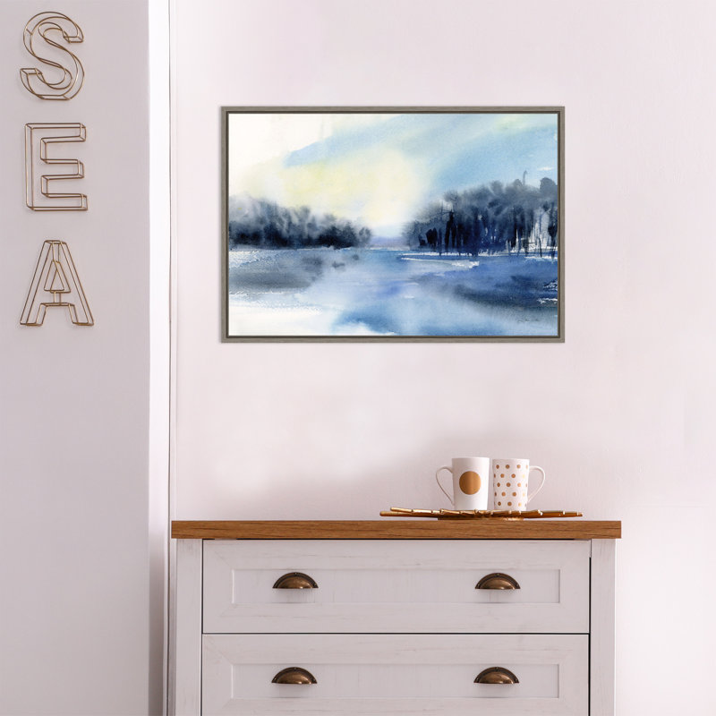 «River» par Katrina Pete, reproduction d'art sur cadre flottant