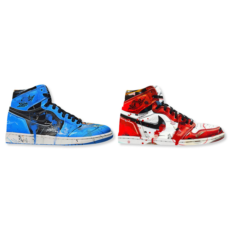Art mural en acrylique Sneaker, Basket primaire