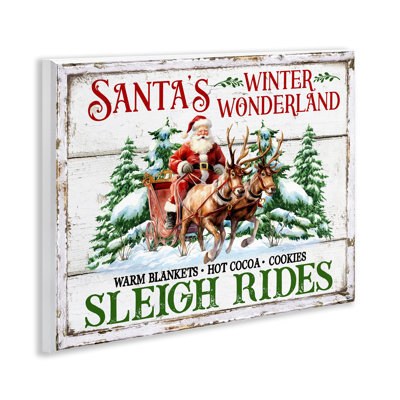 «Winter Wonderland Sleigh Rides», art mural sur toile par Creatif Belle