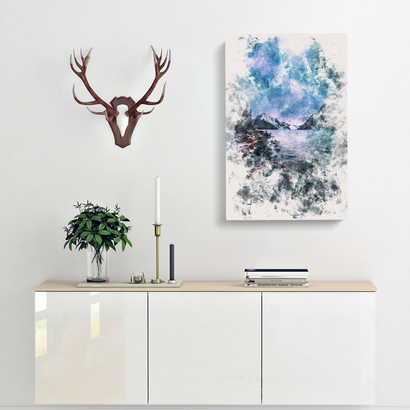 Chephren Lake in Canada - Wrapped Canvas, 60cm H x 40cm W x 3cm D