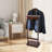 Walnut Freestanding Sturdy Base Wooden Suit Clothes Coat Stand With Drawer