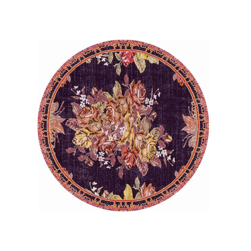 Premium 5 ft Round Carpet, 100% Polyester, 1850 g/m², Pile Height: 0.2 in | Recycled Poly Cotton Underside, Machine Washable at 30°C | Soft, Durable & Eco-Friendly Area Rug for Living Room or Bedroom