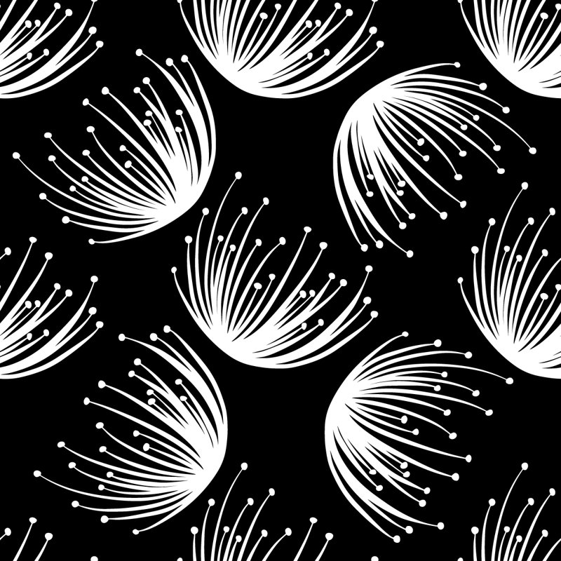 Papier peint noir et blanc, L 225 po x l 25 po