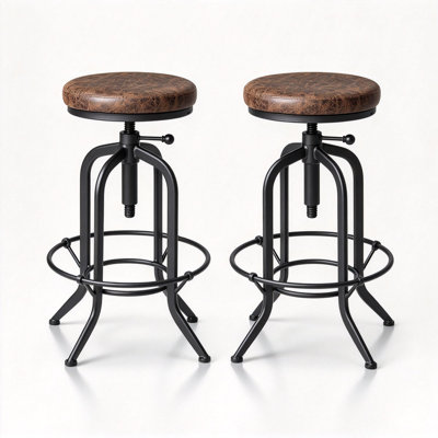 Tabouret de bar rotatif à hauteur ajustable Arefa