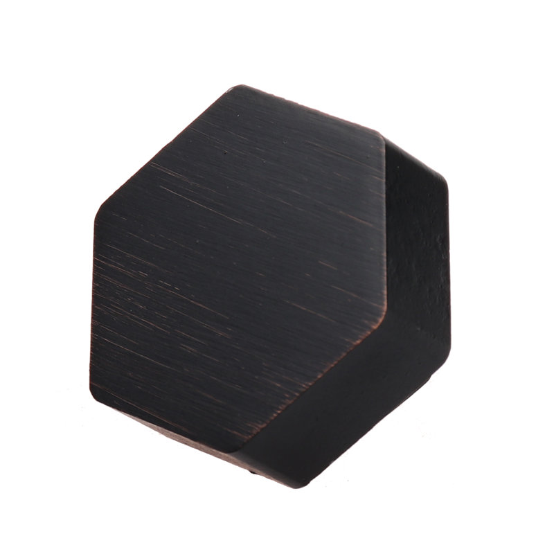 1 1/2" Length Geometric Knob Multipack, Oil Rubbed Bronze