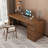 Nut-brown Rectangular Solid Wood desks-997347394-997347396