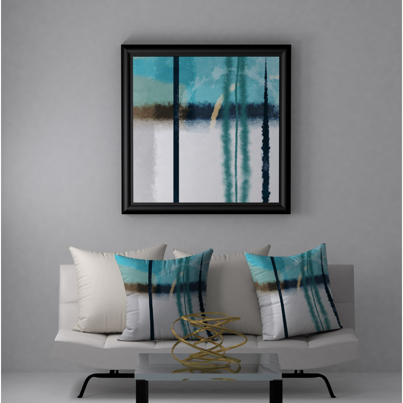 Abstract Reversible Throw Pillow, 20" x 20"
