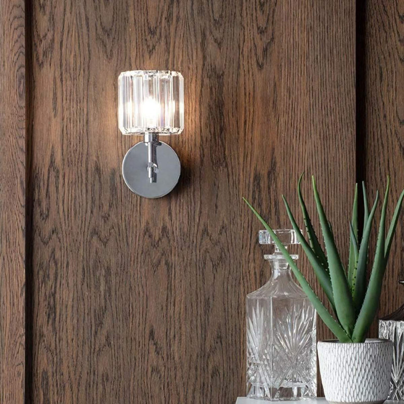 Minard Stainless Steel Armed Sconce