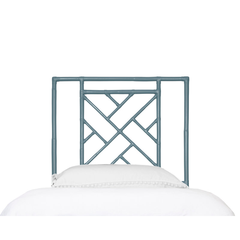 Tête de lit en rotin Cowden , Simple, Bleu régate