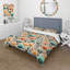 Multicolor Contemporary Floral Pattern Floral Duvet Cover-420563286