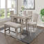 Mobilier en bois de style campagnard avec repose-pieds et banc à hauteur de comptoir 1pc-227925251-227925260