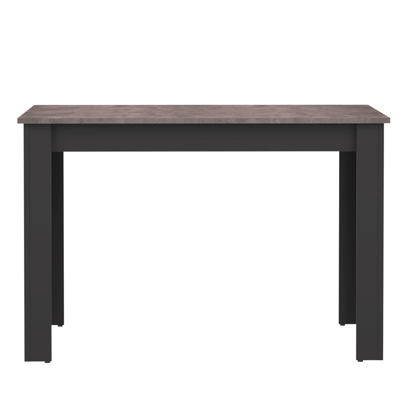 Avington Dining Table, Concrete Look, Black