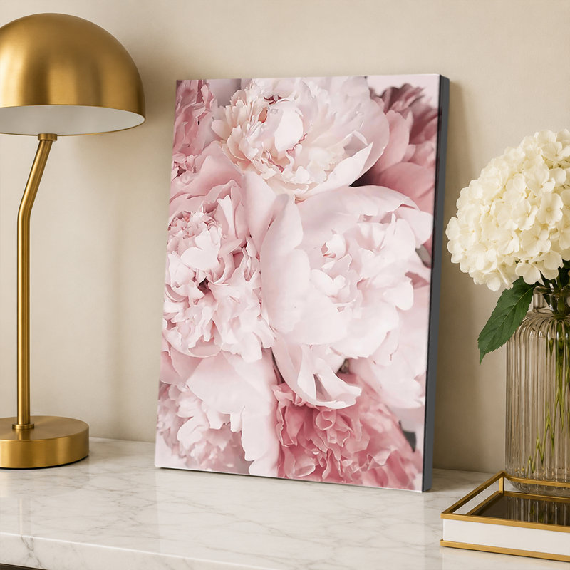 Affiche de fleurs pivoines roses, 24 po x 36 po