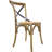 August Grove Donaciano Dining Chair – Solid Wood Farmhouse Side Chair with X-Back Design – Rustic Kitchen & Dining Room Seating-585624585