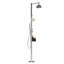 Système de douche d'extérieur en acier inoxydable 82 82 po H 82 po, système de douche autoportant avec pomme de pluie 8 po et 3 jets à main, nickel brossé, certifié CUPC