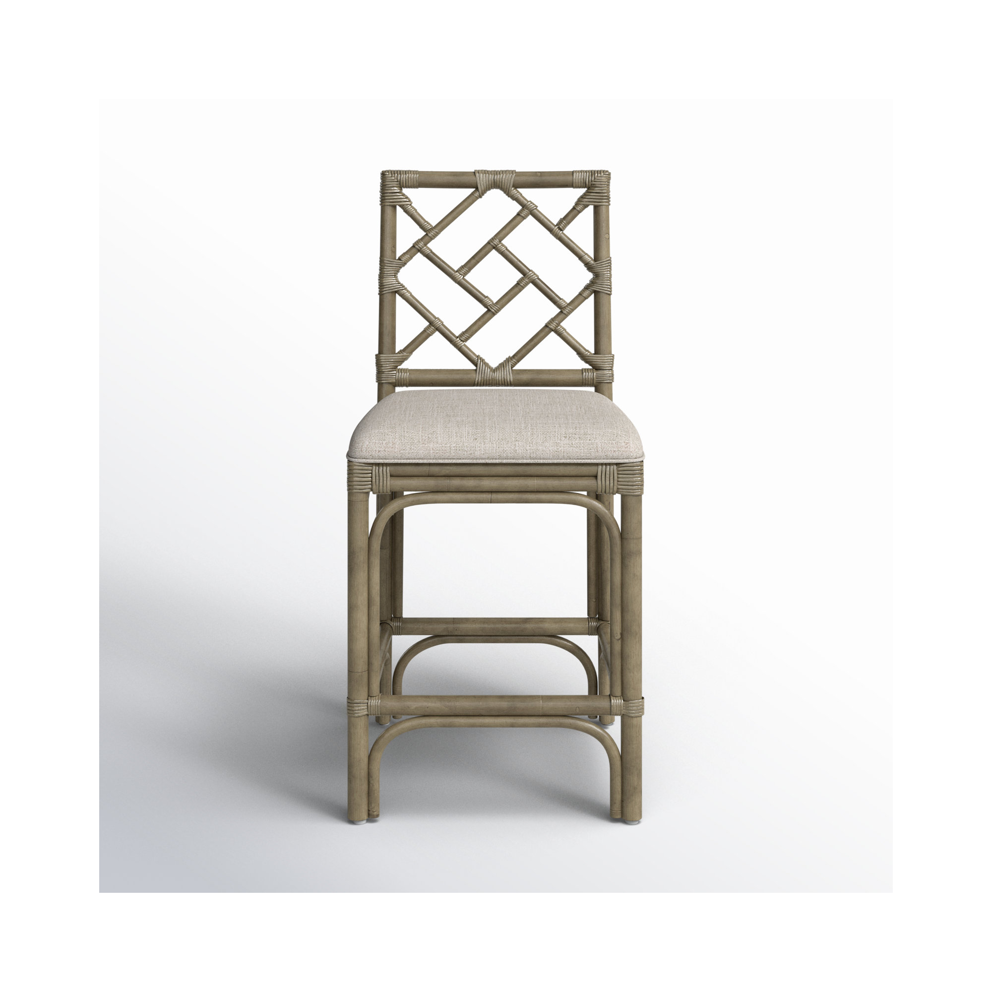 Fulton Woven Stool, Counter Stool (24" Seat Height), Gray