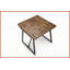 Walden Rustic Brown Coffee Table - Mango Wood &amp; Iron, Parquet Top with Heirloom Distressing