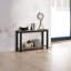 Table de salon moderne avec rangement à deux tons gris / noir et console moderne