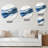Glittering Light Blue Pattern - Modern wall clock-34157451-57905820