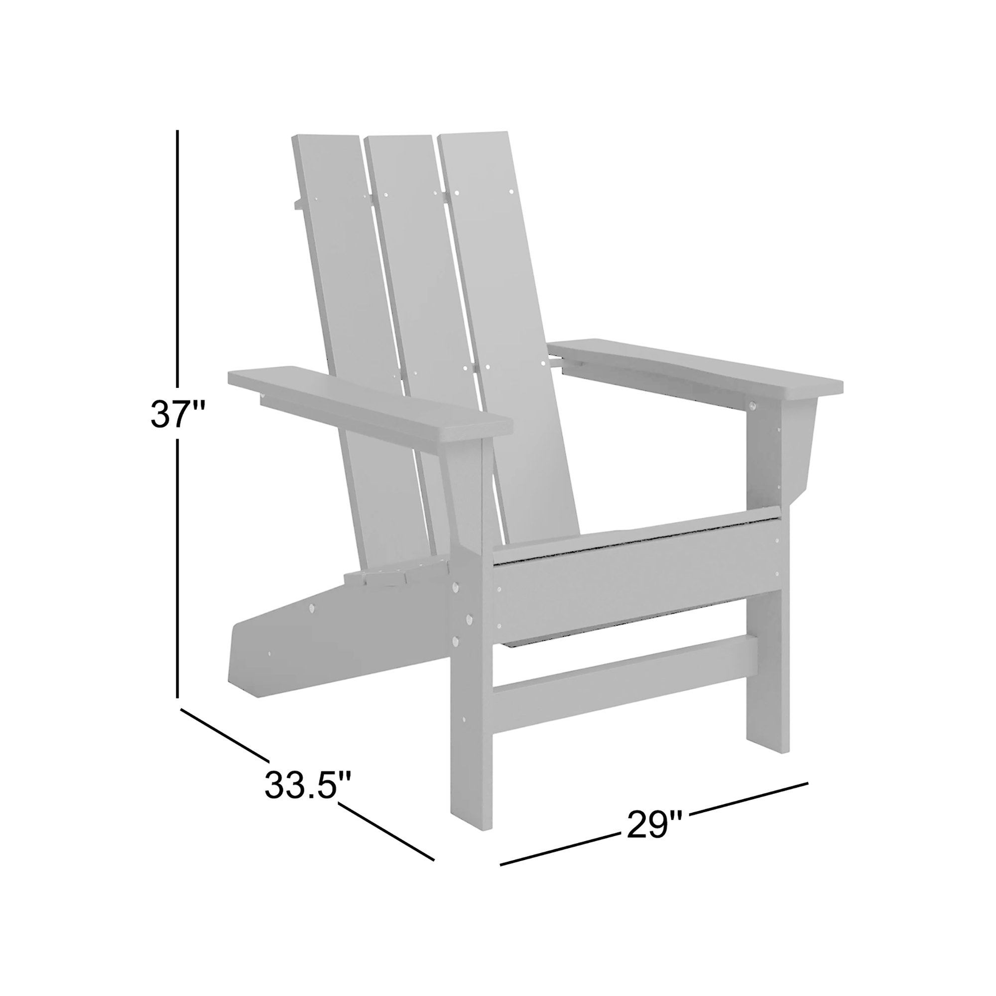 Ratcliff All-Weather HDPE Adirondack Chair, Forest Green