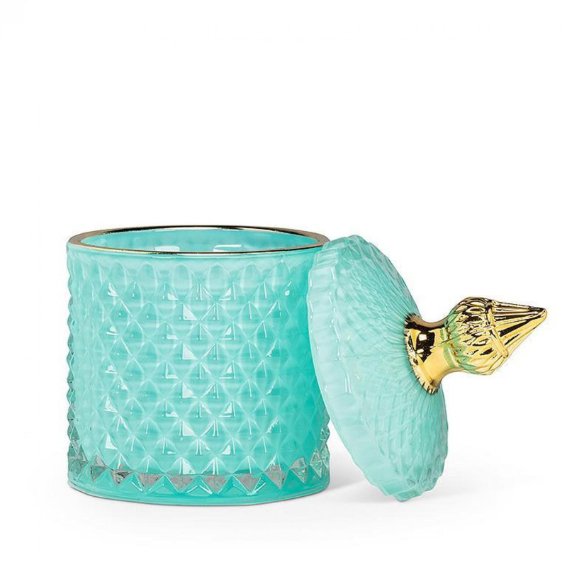 Pot couvert matelassé, Turquoise