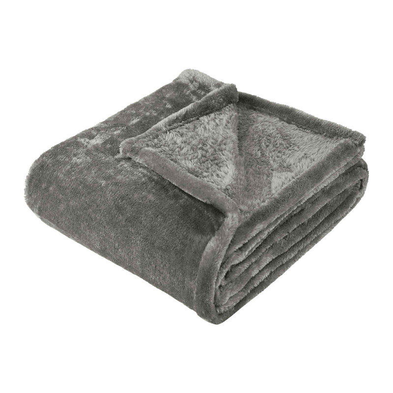Couverture en molleton moelleux Nile Mills, Argent argent, Throw XL
