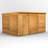 Powersheds 12 x 8ft Timber Overlap Windowless Pent Garden Shed, Double Doors