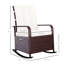 Chaise berçante d'extérieur en osier Outsunny (excluant la table)