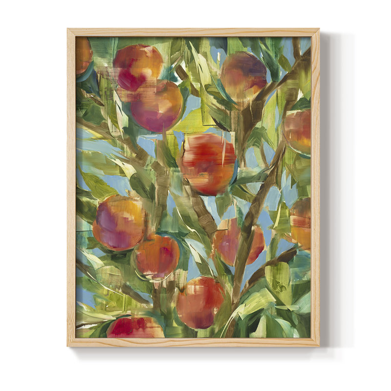Just Peachy, reproduction encadrée - bois massif, Naturel, H 11 po x l 9 po
